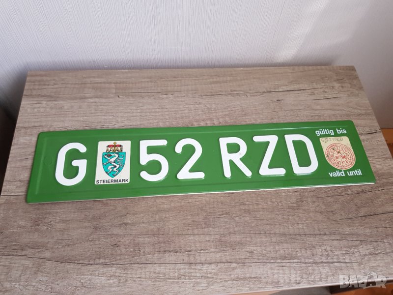 Стар австрийски номер за кола, снимка 1