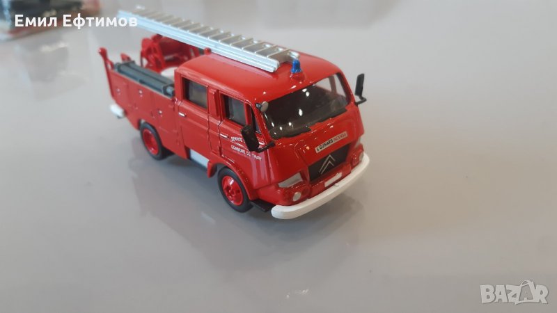 Модели на пожарни автомобили Citroen 350 и Druville мащаб 1:50 и 1:57, снимка 1