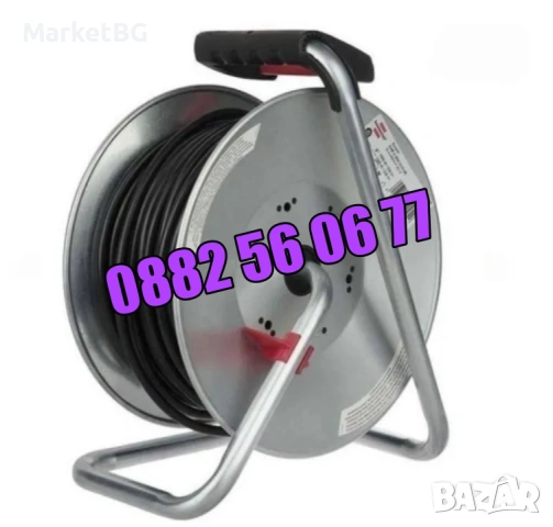 Ел. удължител макара 50 метра с 4 гнезда, снимка 4 - Други инструменти - 53268997