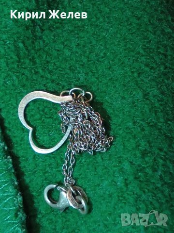 ФИНА СРЕБЪРНА ГРИВНА СРЕБРО 925 със СРЕБЪРНО СЪРЧИЦЕ 40265, снимка 2 - Гривни - 42379009