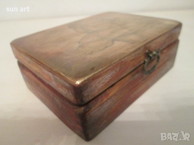 стара дървена кутийка с ангелче, снимка 10 - Декорация за дома - 37125120