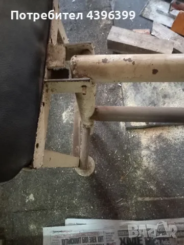 стара лежанка и самоделен лост, снимка 3 - Фитнес уреди - 49785679