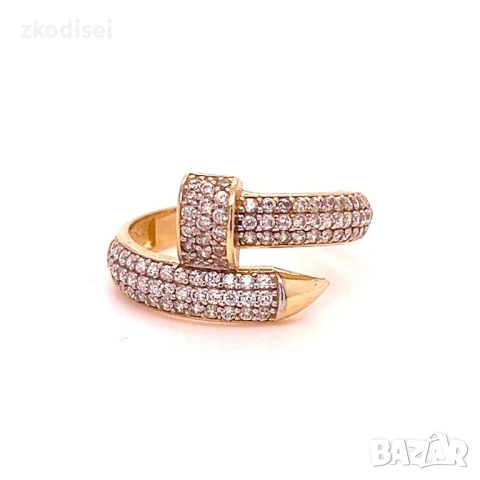 Златен дамски пръстен Cartier 3,31гр. размер:56 14кр. проба:585 модел:36907-5