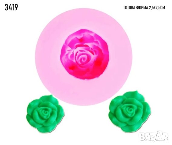 Силиконов 3D Молд за Торти и Декорации Роза