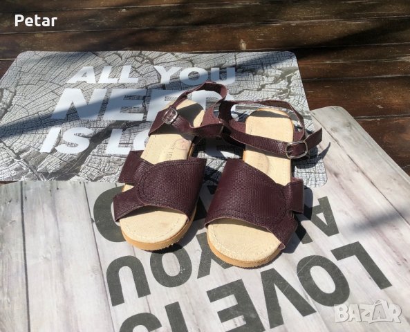 Детски сандали (Нови) Естествена кожа 32 номер Български, снимка 2 - Детски сандали и чехли - 28496527