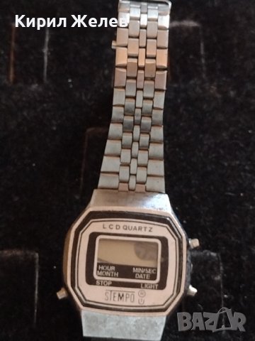 РЕТРО МОДЕЛ ЕЛЕКТРОНЕН ЧАСОВНИК СТАР РЯДЪК STEMPO LCD QUARTZ 33210, снимка 3 - Дамски - 38753862