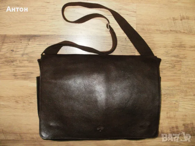 оригинална винтидж бизнес чанта естествена кожа