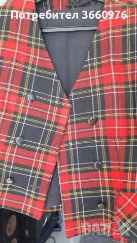 Късо дамско сако шотландско каре, снимка 2 - Сака - 52298626