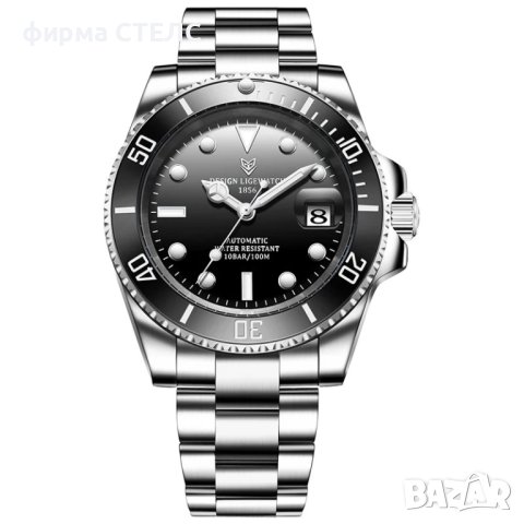Мъжки часовник Lige Mechanical Watch, Водоустойчив, Неръждаема стомана, снимка 2 - Мъжки - 44043212
