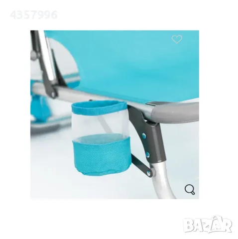 Сгъваем стол с дръжки за къмпинг или плаж, Тюркоаз , снимка 3 - Столове - 49672842