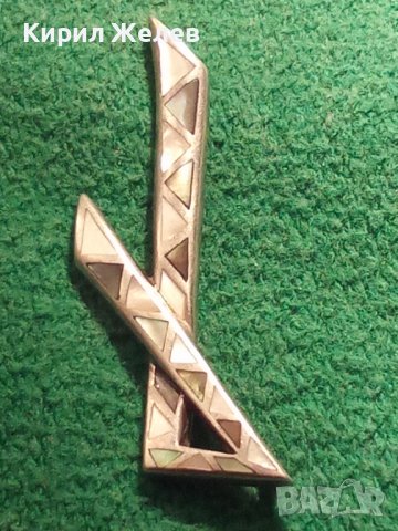 ДИЗАЙНЕРСКИ СЕДЕФЕН КРАСИВ СРЕБЪРЕН АРТ МЕДАЛЬОН СРЕБРО 925 с РЪЧНО ИНКРУСТИРАН СЕДЕФ 27212, снимка 3 - Колиета, медальони, синджири - 36817638