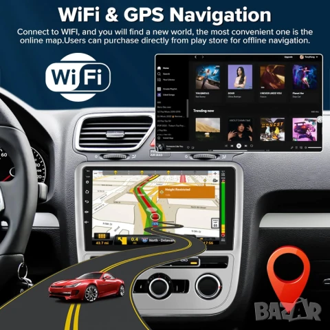 Мултимедия, Двоен дин, за VW Scirocco, Андроид, навигация, плеър, с Android, Volkswagen Scirocco,, снимка 3 - Аксесоари и консумативи - 51422307