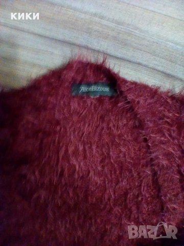 Вишнева пухкава жилетка , снимка 3 - Жилетки - 34650081