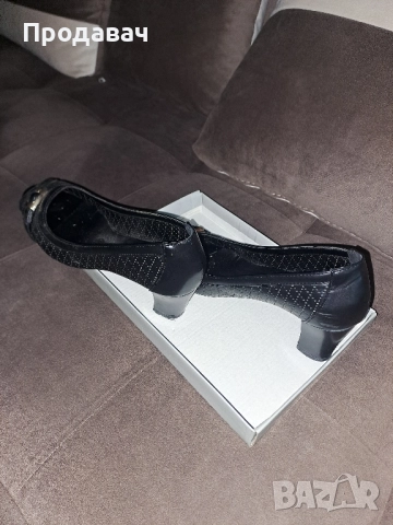 Черни дамски обувки, снимка 3 - Дамски обувки на ток - 51951639