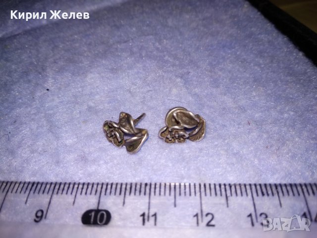 СТАРИННИ СРЕБЪРНИ ОБЕЦИ - РОЗИЧКИ СРЕБРО 925 ИЗКЛЮЧИТЕЛНО ФИНА МАЙСТОРСКА РЪЧНА АРТ ИЗРАБОТКА 25228, снимка 8 - Антикварни и старинни предмети - 39638027