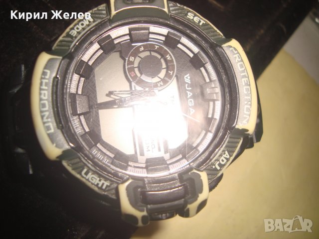 JAGA МАРКОВ ВОДОУСТОЙЧИВ КВАРЦ ЕЛЕКТРОНЕН ЧАСОВНИК ХРОНОГРАФ РЯДЪК МОДЕЛ 8058, снимка 5 - Мъжки - 32857404