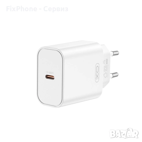 Зарядно устройство адаптер 20W USB-C, XO CE32 PD, 220V Fast charging, Бял 