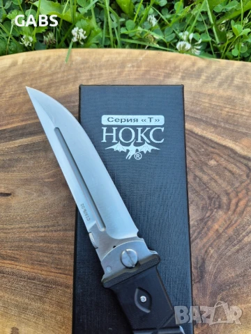 Руски сгъваем нож НОКС Ронин,дизайн А.Бирюков, снимка 7 - Ножове - 51273150