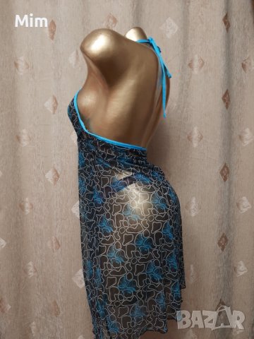 L 44/46 Черна прозрачна нощница , снимка 2 - Бельо - 39797008