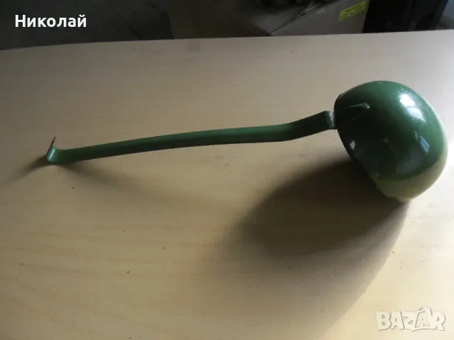 Старинен емайлиран черпак , снимка 7 - Антикварни и старинни предмети - 49011395