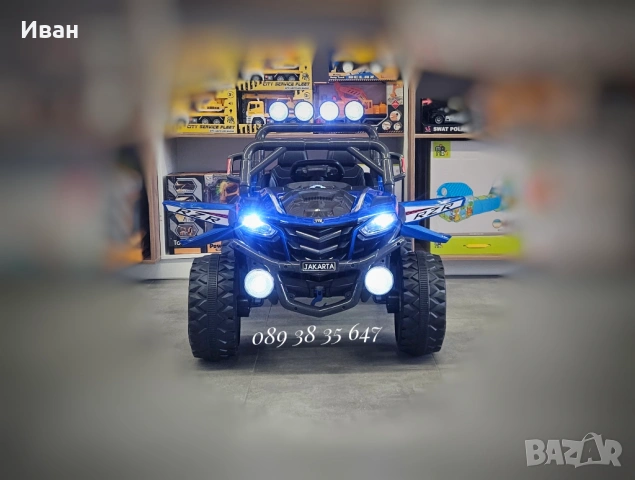 ТОП ЦЕНА!НОВО!Акумулаторен джип/UTV Jakarta BLUE с 4x4,12V батерия,USB,дистанцинно управление, снимка 5 - Други - 52917018