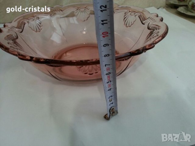Стъклена  купа фруктиера цветно стъкло , снимка 4 - Антикварни и старинни предмети - 26616589