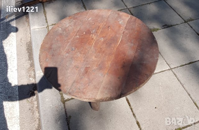 Автентична стара маса - синия, снимка 2 - Маси - 32318172