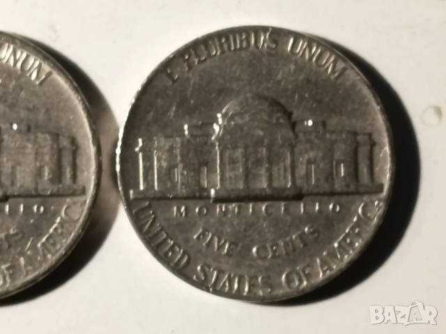 5 американски цента различни години, снимка 4 - Нумизматика и бонистика - 53214125