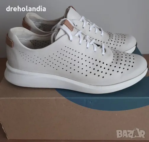 Сникърси Clarks Un Rio Tie - мръсно бяло - 38 номер