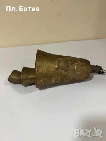 Бронзов звънец, чан, хлопка, снимка 5 - Антикварни и старинни предмети - 51403293