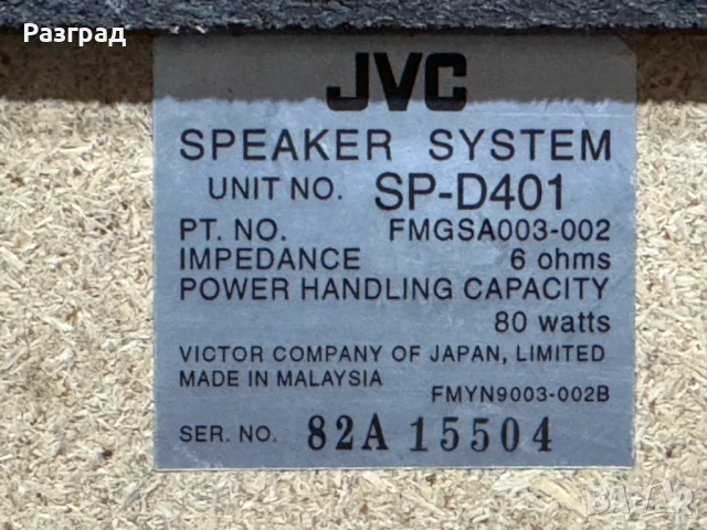 Тонколони JVC SP-D401, снимка 5 - Тонколони - 51298942