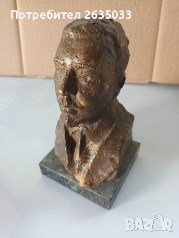 Бронзов бюст ПЕТКО ЕНЕВ, снимка 2 - Статуетки - 40548980