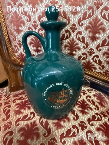 винтидж порцеланова каничка за уиски Tullamore Dew, снимка 2 - Декорация за дома - 53570573