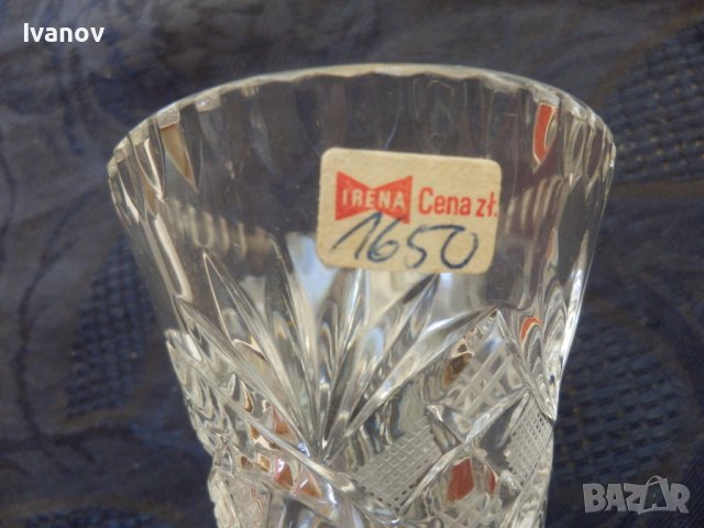 Полска кристална ваза, снимка 3 - Вази - 37357643