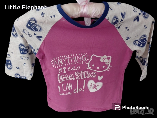 Блузка за 5-6 год мом 7/8 ръкав"Sanrio,Hello Kitty",Англия/нова