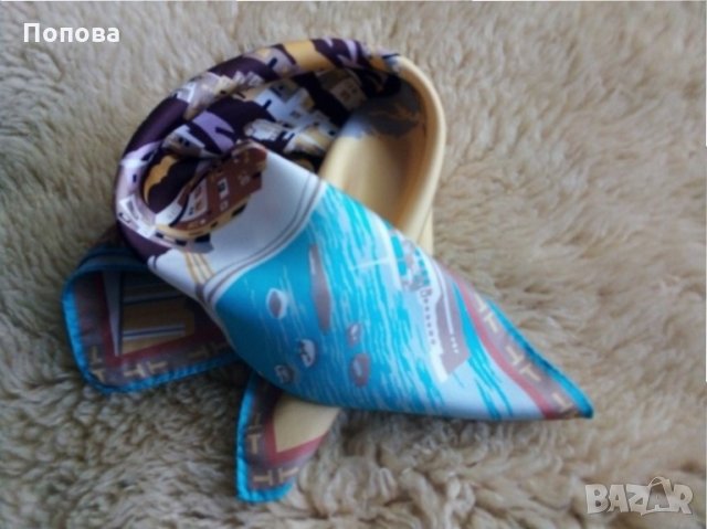 Италиаски копринен шал, снимка 2 - Шалове - 26465639