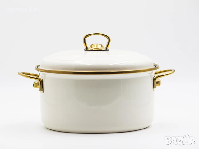 Емайлирана тенджера 24 см., снимка 2 - Съдове за готвене - 51125207