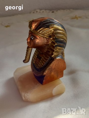 Бронзова статуетка на фараон, снимка 3 - Статуетки - 35083285