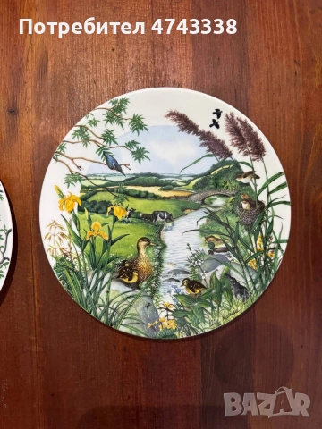 Стари английски колекционерски чинии в горска приказна тематика , снимка 4 - Други ценни предмети - 53563817