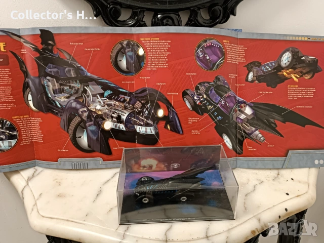 Batman Car Collection N.4 Batman Forever Movie 1995 Die Cast Eaglemoss Батман батмобил, снимка 6 - Колекции - 53079419