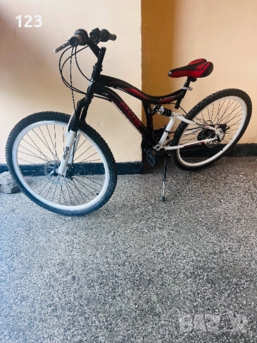 Велосипед RDB Coora, Full suspension, 26 гнча. Оборудвано Shimano, 21 скорости. Черен Червен (COBRA2, снимка 4 - Индустриална техника - 51667347