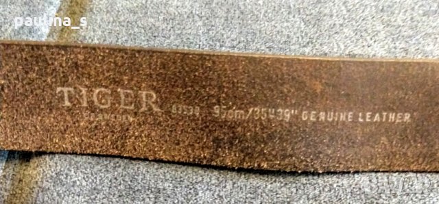 Три броя / Естествена кожа / Дизайнерски винтидж колан "Tiger", "Pieces" и "Levi's" , снимка 6 - Колани - 28132602