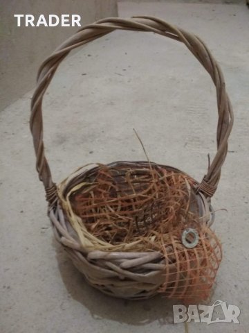 декоративна плетена кошничка кош кашпа, снимка 1