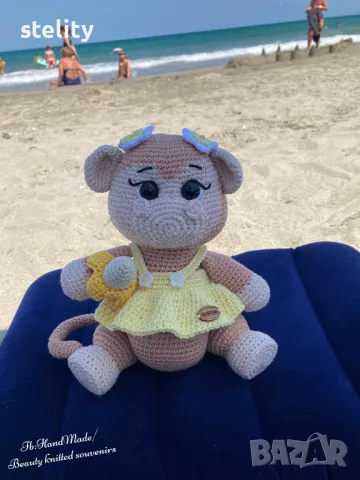 Плетена играчка маймунка, снимка 4 - Плюшени играчки - 48419743