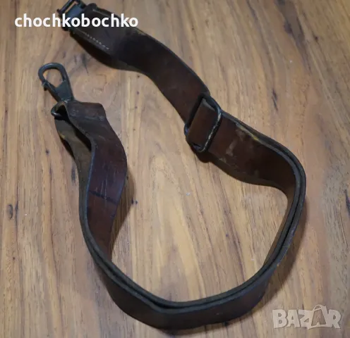 Стара кожена ремъчка,ремък за пушка картечница, снимка 3 - Антикварни и старинни предмети - 47290575