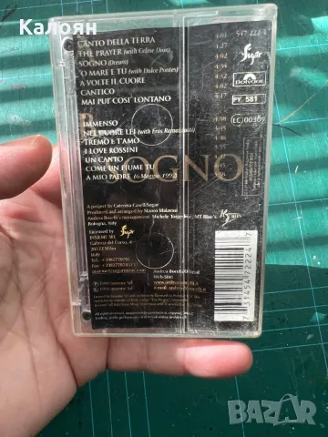 Аудио касета на Андеа Бочели  - SOGNO, снимка 4 - Аудио касети - 48833559