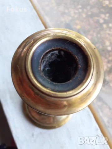Стар позлатен свещник на Cristofle, снимка 6 - Антикварни и старинни предмети - 53410081