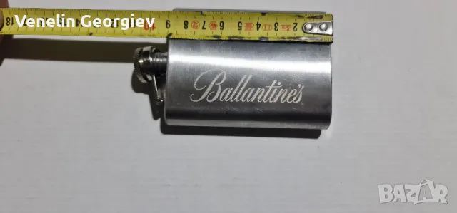 Малка джобна стоманена бутилка, за алкохол ,,Ballantine's" 4 oz/120мг., снимка 5 - Чаши - 47973906