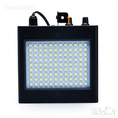Стробоскоп диско лампа бяла светлина блиц 108 LED, снимка 2 - Прожектори - 37507068