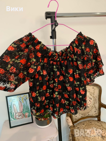 Дамска блуза в размер S/М, снимка 4 - Корсети, бюстиета, топове - 44922565